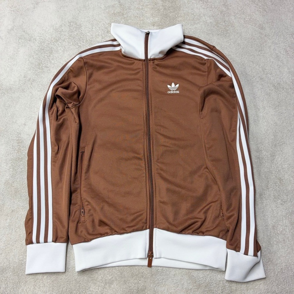 adidas adicolor Beckenbauer Track Jacket Trefoil 3 Stripes Brown Retro Mens XS